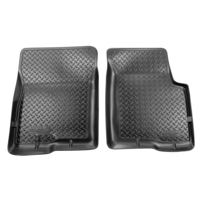 Husky Liners For Ford F-250 Super Duty 1999 Floor Liners Front Classic Style | Black (TLX-hsl33811-CL360A70)