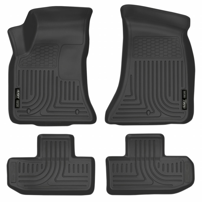 Husky Liners For Dodge Challenger 2016-2020 Floor Liners Front 2nd Row Black | (TLX-hsl99171-CL360A70)