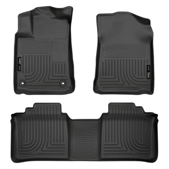 Husky Liners For Toyota Avalon 2013-2018 Floor Liners WeatherBeater Electric/Gas | Front | 2nd Seat | Black (TLX-hsl98501-CL360A70)