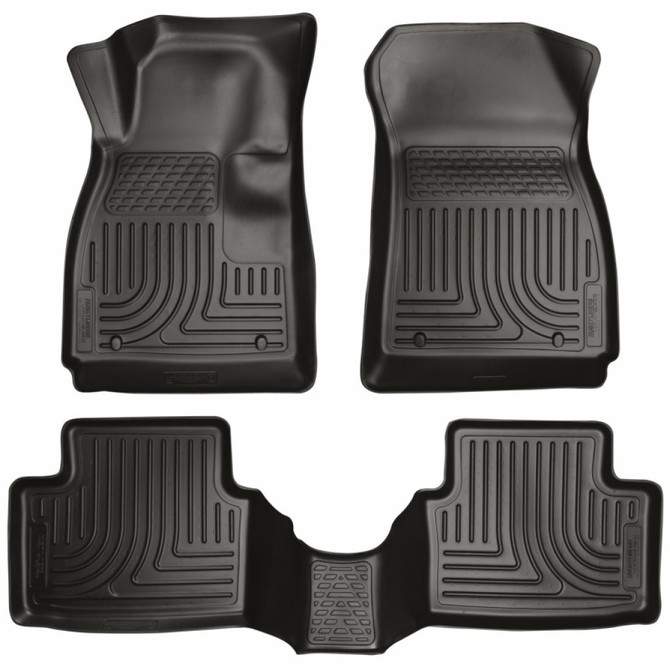 Husky Liners For Chevy Impala Floor Liners 2014-2020 WeatherBeater Front Black | 2nd Seat (TLX-hsl99101-CL360A70)