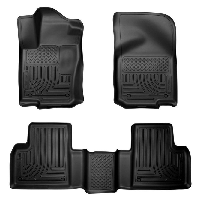 Husky Liners For Mercedes-Benz GL350/GL450 2012-2016 Floor Liners WeatherBeater | Combo | Black (TLX-hsl98981-CL360A70)