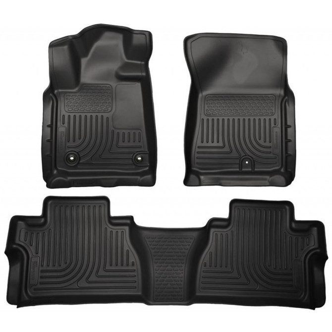 Husky Liners For Toyota Tundra 2014-2020 WeatherBeater Floor Liner Black | Front & 2nd Seat (TLX-hsl99561-CL360A70)