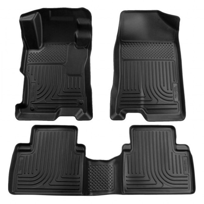 Husky Liners For Toyota Prius 2004-2009 WeatherBeater Floor Liners Combo Black | (TLX-hsl98521-CL360A70)