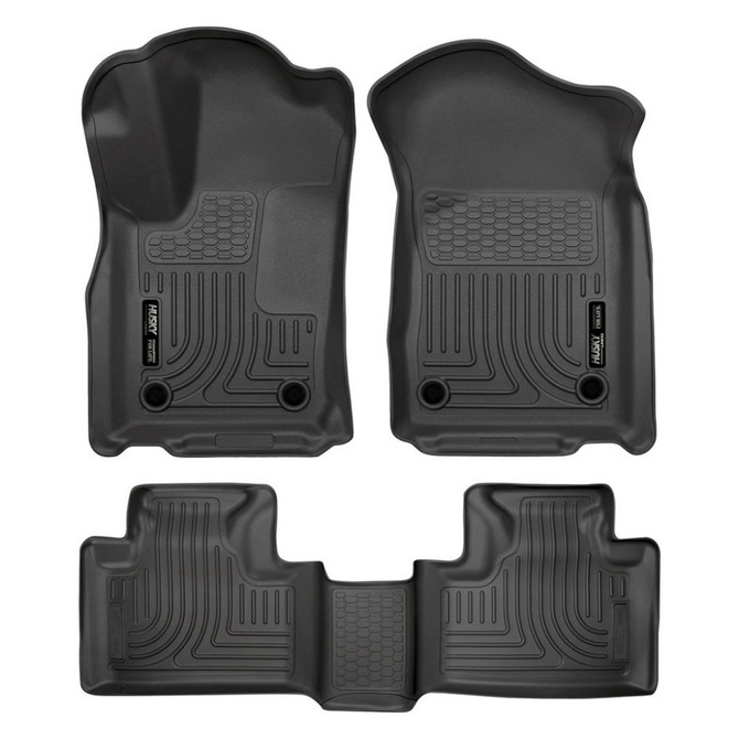 Husky Liners For Jeep Grand Cherokee 2016-2020 Weatherbeater Floor Liner Black | Front & 2nd Seat (TLX-hsl99151-CL360A70)