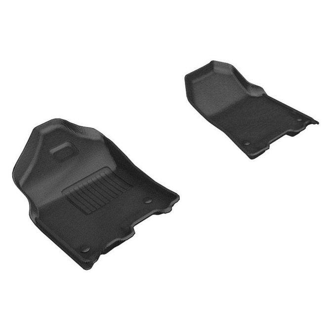 3D MAXpider For Dodge Ram 1500 2019-2020 Kagu Series Floor Mats 1st Row Black | (TLX-aceL1DG02811509-CL360A70)