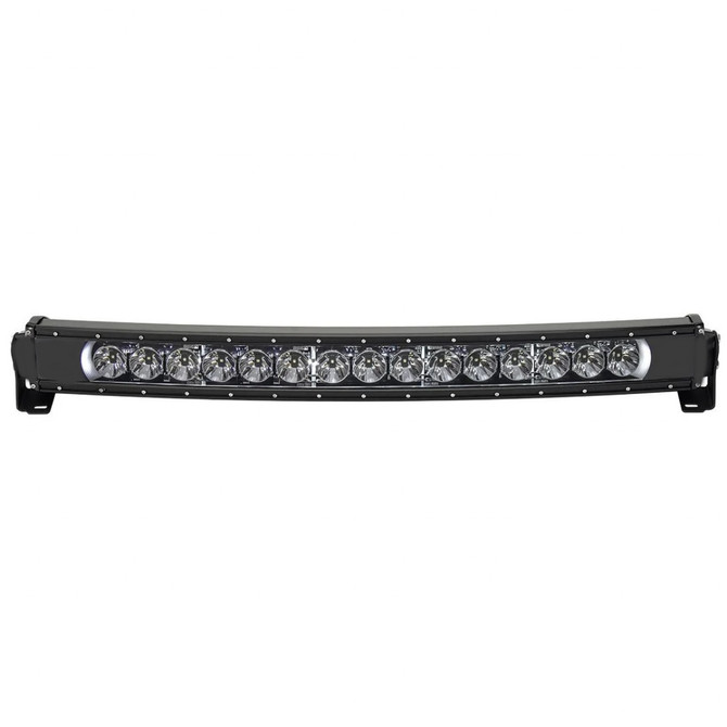 Rigid-Industries Curved Broad Spot Beam Light Bar | LED | Radiance Plus Series | 30in | White Backlight