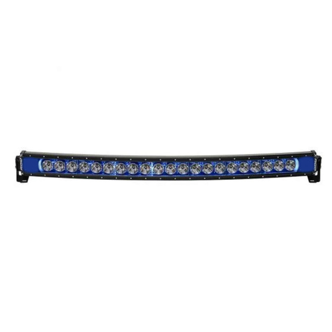 Rigid-Industries Curved Broad Spot Beam Light Bar | LED | Radiance Plus Series | 40in | Blue Backlight