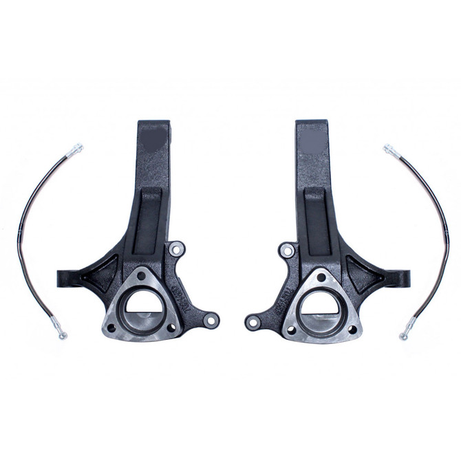 MaxTrac Lift Spindles For Ram 1500 2002-2022 | Front | 4.5in | 2WD | w/ Extended DOT Compliant Brake Lines