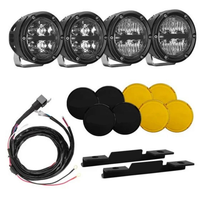 Rigid-Industries Light Kit For Ford Bronco 2021 A-Pillar | w/360-Spot and 360-Drive