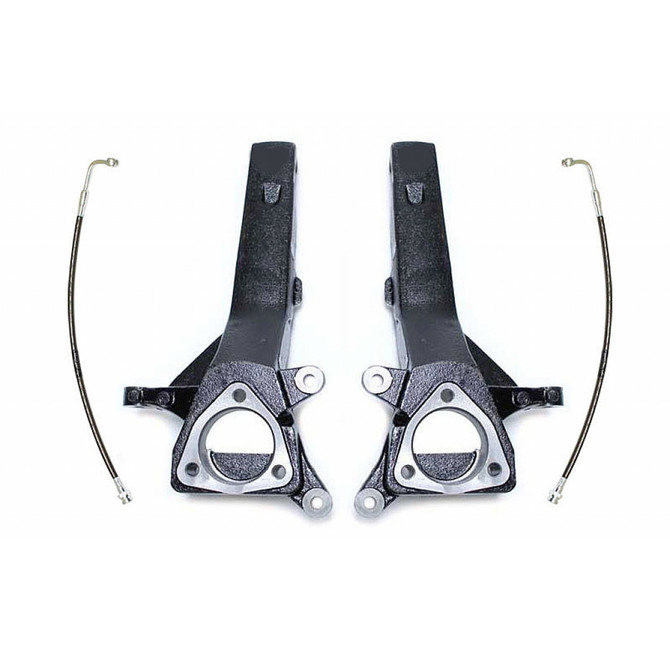 MaxTrac Lift Spindles For Nissan Titan 2004-2022 | Front | 4in | 2WD | w/ Extended DOT Compliant Brake Lines