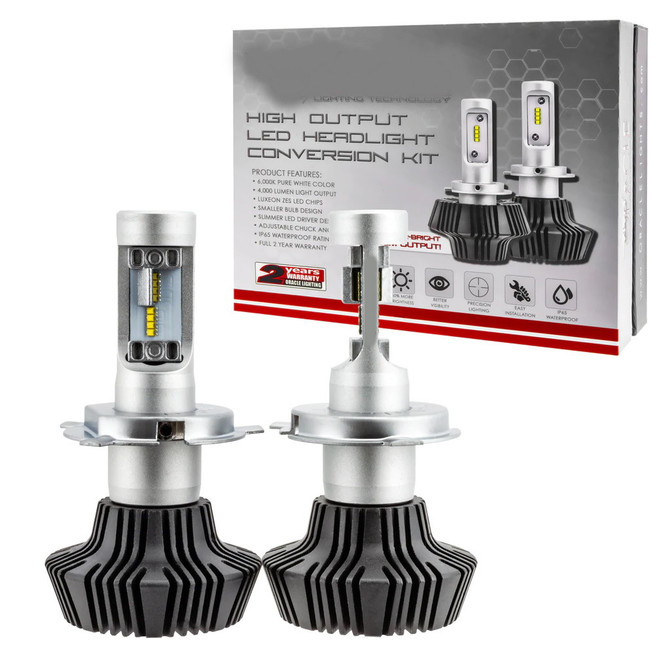 Oracle Headlight Bulbs For Chevy Spark 2014 15 16 17 2018 | H4 4000 Lumen | Pair | 600K | LED