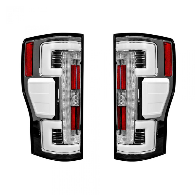 Recon Tail Lights For Ford F-250/F-350/F-450/F-550 Super Duty 2017 2018 2019 Driver and Passenger Side | Pair | OLED | Clear Lens