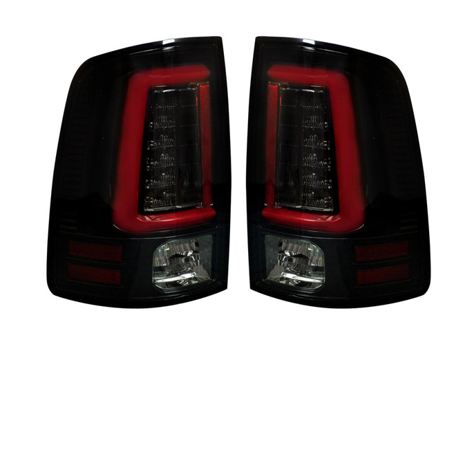 Recon Tail Lights For Ram 1500/2500/3500 2011 2012 2013 Driver OR Passenger Side | Single Piece | OLED | Smoked Lens