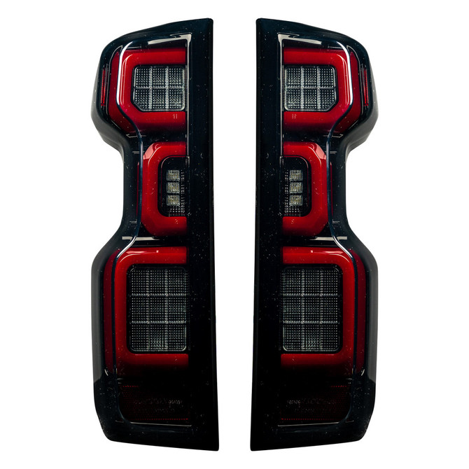 Recon Tail Lights For Chevy Silverado 1500 2019 2020 | Replaces LED | OLED | Smoked Lens