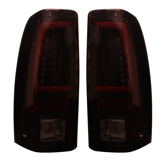 Recon Tail Lights For Chevy Silverado 1500 1999-2007 | OLED | Dark Red Smoked Lens