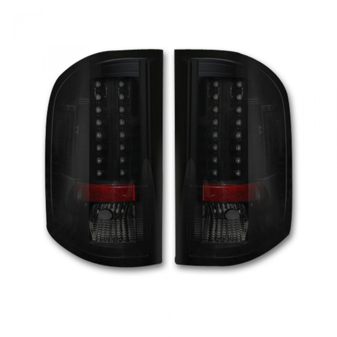 Recon Tail Lights For GMC Sierra 2007-2014 Driver and Passenger Side | Pair | LED | Dually Only | Smoked Lens