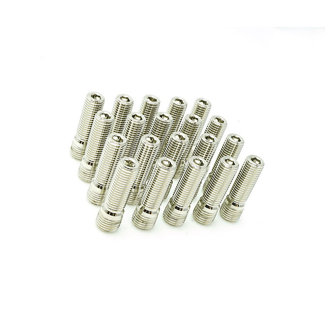 Wheel Mate Stud Conversion | M14xP1.25-M14xP1.50 | 75mm Length | Set of 20 | Nickel Finish