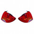 CarLights360: For Kia Rio Tail Light 2002 Pair Driver and Passenger Side w/ Bulbs Replaces KI2800112 + KI2801112 (PLX-M1-322-1909L-AS-CL360A1)
