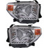 For Toyota Tundra 2014-2016 Headlight Assembly SR/SR5/Limited Halogen W/Level Adjuster Pair Driver and Passenger Side (DOT Certified) TO2502219, TO2503219 (PLX-M1-311-11D8LMAFM)