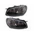 For VW GoLF 10-11 Headlight PROJECTOR Driver & Passenger Side Pair W/LED PL Assembly Black BEZEL Replaces VW2505109 (CLX-M0-M41-1102P-AS2)