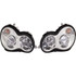 For Mercedes-Benz C Class 2001-2007 Headlight Assembly Halogen Chrome Bezel Pair Driver and Passenger Side (CLX-M0-M40-1101P-AS1)