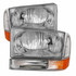 xTune For Ford F250/350/450 Superduty 99-04 Crystal Headlights Pair w/ Bumper lights Pair | 9025419