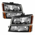 xTune For Chevy Silverado 1500/2500 HD 2003 04 05 2006 Crystal Headlights Pair Black | 5069801