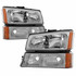 xTune For Chevy Silverado 2500HD 2003-2006 Crystal Headlights Pair w/ Bumper lights Pair | 5064912