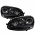 Spyder For Volkswagen GTI 2006-2009 Headlights Pair | Halogen LED DRL Black | 5012098