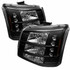 Spyder For Chevy Silverado 1500/2500 HD 2003-2006 Crystal Headlights Pair Black | 5012395