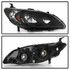 xTune For Honda Civic 2004-2005 Headlights Pair HD-JH-HC04-4D-AM-BK | 9042706