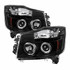 Spyder For Nissan Pathfinder Armada 2004 Projector Headlights Pair LED Halo LED Black | 5011572