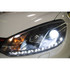 Spyder For Volkswagen Golf 2010-2013 Projector Headlights Pair Halogen DRL Black | 5012111