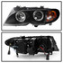 Spyder For BMW 3-Series E46/4Dr 2002-05 Projector Headlights Pair 1Pc LED Halo Black | 5042415