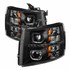 Xtune For Chevy Silverado 1500/2500/3500 2007-2013 Projector Headlights Pair Black | 9032189