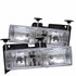 Spyder For GMC R3500 1988-1991 Crystal Glass Headlights | Pair | Chrome | HD-YD-CCK88-C | 5012388