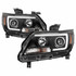 Spyder For Chevy Colorado 15-17 Projector Headlights Pair - Light Bar LED - Black | 5085283
