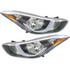 Fits Hyundai Elantra Headlight Assembly 2014 2015 Pair Driver and Passenger Side DOT Certified HY2502187 | HY2503187 (PLX-M1-320-1149L-AFN2)