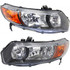 CarLights360: For 2006 2007 Honda Civic Headlight Assembly w/ Bulbs Black Housing (CLX-M1-316-1148L-AS2-CL360A1-PARENT1)