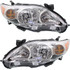 CarLights360: For 2012 2013 Toyota Corolla Headlight Assembly CAPA Certified Chrome w/ Bulbs (Vehicle Trim: L) (CLX-M0-20-9196-00-9-CL360A3-PARENT1)