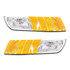 For Mercury Grand Marquis Corner Light 1992 1993 1994 | w/ Marker Lamp | Clear & Amber Lens (CLX-M0-USA-18-3374-01-CL360A70-PARENT1)