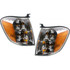 For Toyota Sequoia Turn Signal Light 2005 2006 2007 Double Cab | Clear & Amber Lens (CLX-M0-USA-T106910-CL360A71-PARENT1)