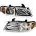 For Nissan Sentra Headlight 2002 2003 Halogen | w/ Chrome Trim | CA / GXE / XE / Limited Model (CLX-M0-USA-N100112-CL360A70-PARENT1)