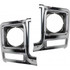 For GMC C1500 / C2500 / C3500 Headlight Door 1979 1980 | Round | Chrome & Painted Dark Argent (CLX-M0-USA-6734-CL360A70-PARENT1)
