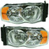 For Dodge Ram 1500 Headlight 2002 03 04 2005 Halogen | w/ Bulb & Wiring Harness for Side Marker Lamp | New Body Style (CLX-M0-USA-D100130-CL360A70-PARENT1)