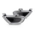 For Kia Sorento Fog Light Cover 2016 2017 2018 | Grille Bezel | w/ Silver Molding | EX/L/LX Model | Dark Gray (CLX-M0-USA-RK10860004-CL360A70-PARENT1)