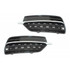 For Volvo XC90 Fog Light Cover 2016 2017 2018 | Grille Bezel | Textured Black | w/ Chrome Trim | w/ Park Aid Sensor Holes | Excludes T5 R-Design / T6 R-Design Model (CLX-M0-USA-RV01550006-CL360A70-PARENT1)