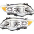 For Toyota Corolla Headlight Assembly 2009 2010 Halogen | Chrome Interior | Base/CE/LE/XLE Model | CAPA (CLX-M0-USA-REPT100104Q-CL360A70-PARENT1)