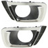 For Subaru Forester Fog Light Cover 2014 15 16 17 2018 | w/ Chrome Frame | Textured Black | 2.0L Engine | DOT / SAE Compliance (CLX-M0-USA-REPS108004-CL360A70-PARENT1)