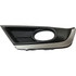 For Honda CR-V Fog Light Cover 2017 2018 | Garnish | Black | Touring Model | w/ Chrome | DOT / SAE Compliance (CLX-M0-USA-RH10820006-CL360A70-PARENT1)